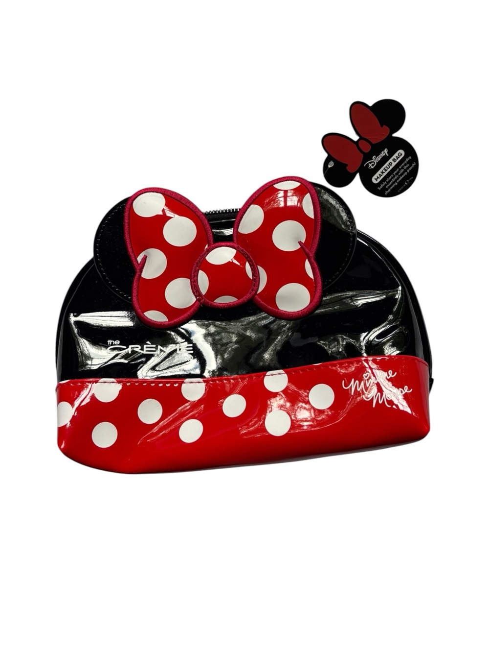 Disney x The Crème Shop Minnie Mouse Polka Dot Cosmetic Bag - Red & Black